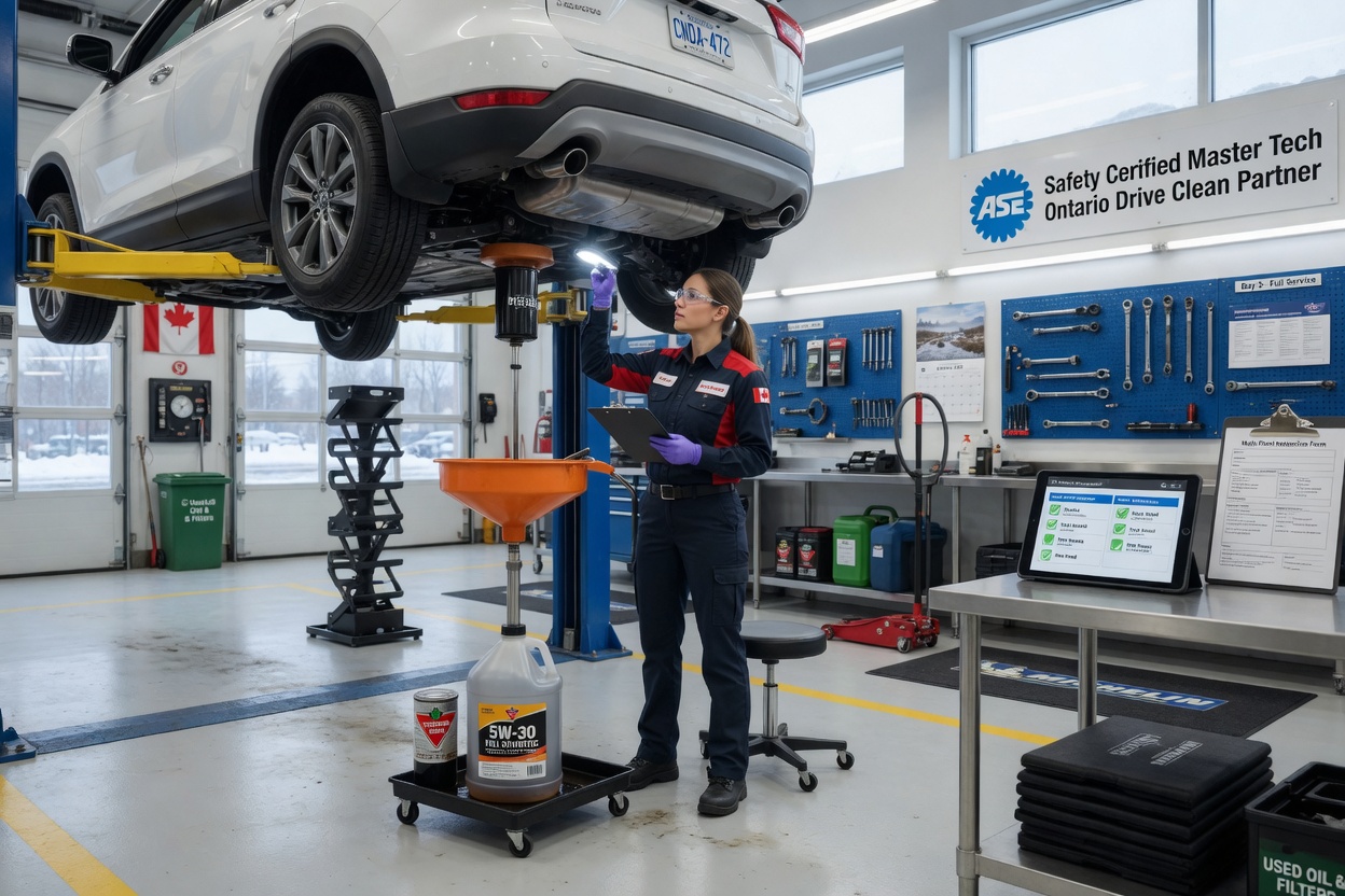 Inside the Auto-Tech N' Tire repair shop in Wasaga Beach